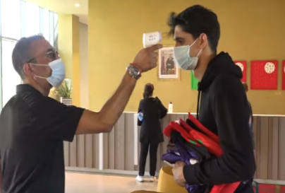  وصول عناصر المنتخب الوطني إلى مركب محمد السادس بالمعمورة