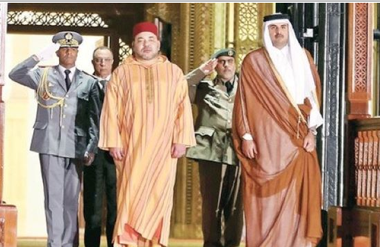  الملك محمد السادس يتلقى اتصالا هاتفيا من الشيخ تميم بن حمد آل ثاني امير دولة قطر