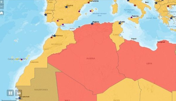  تحصيل حاصل… امريكا تنشر خريطة المغرب كاملة وتصنفه منطقة امنة وتحذر من السفر إلى الجزائر