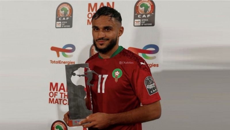  كأس إفريقيا .. سفيان بوفال يتوج بجائزة أفضل لاعب في مباراة “الأسود” أمام غانا
