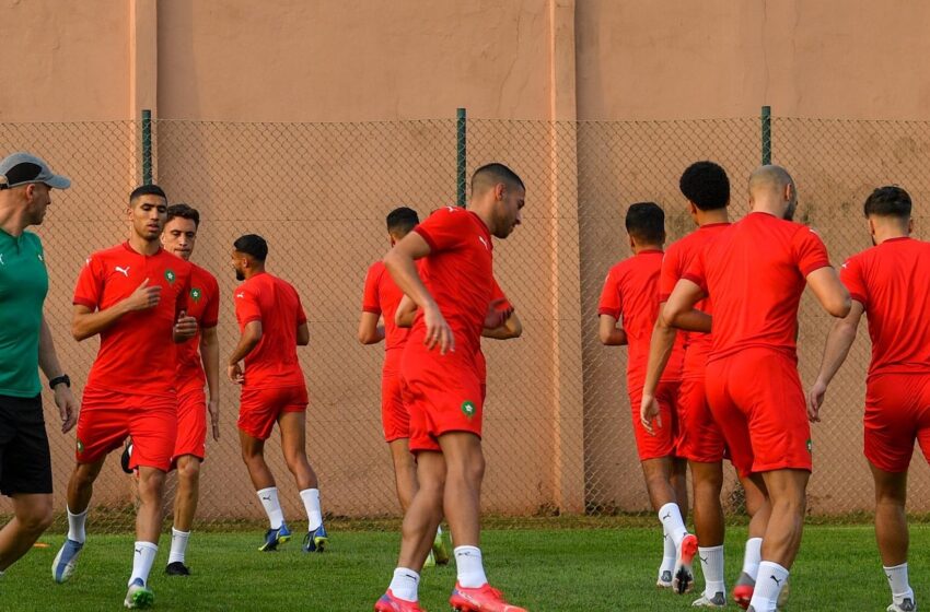  حصة تدريبية جديدة لأسود الأطلس : عودة فجر وتسعة لاعبين يتدربون داخل الفندق