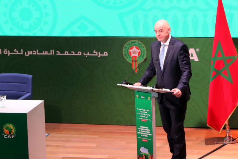  ايفانتينو في المغرب لحضور قرعة كأس العالم للأندية