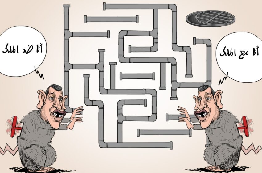  كاريكاتير | هل يعاني إدريس فرحان من فصام متقدم؟ أم مجرد مناورات مرتزق؟ تارة مع الملك و تارة ضد الملك