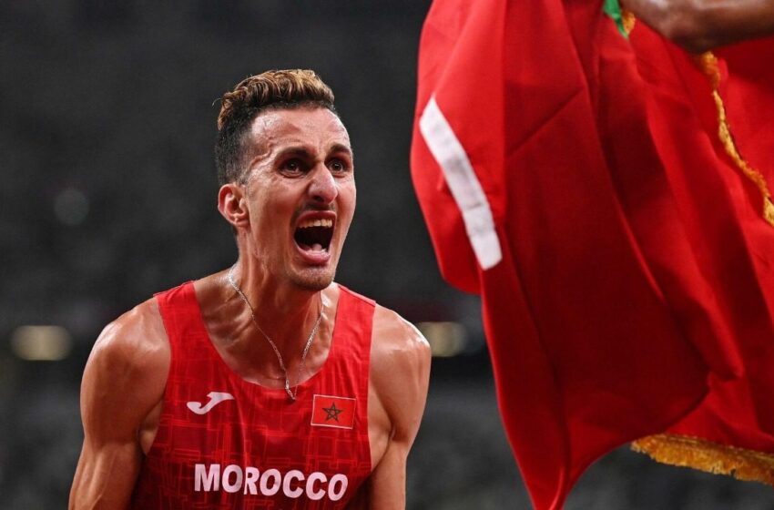  العداء المغربي سفيان البقالي يحصد الميدالية الذهبية في أولمبياد باريس 2024