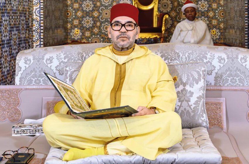  أمير المؤمنين يترأس بمسجد حسان بالرباط حفلا دينيا إحياء لليلة المولد النبوي الشريف